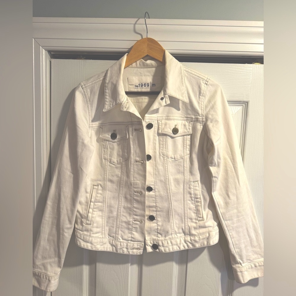 Gap White Denim Jacket - image 1